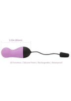 Simple & True Vibrating Rechargeable Silicone Egg with Remote Control - Purple