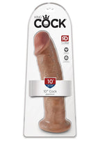 King Cock Realistic Dildo 10in - Caramel