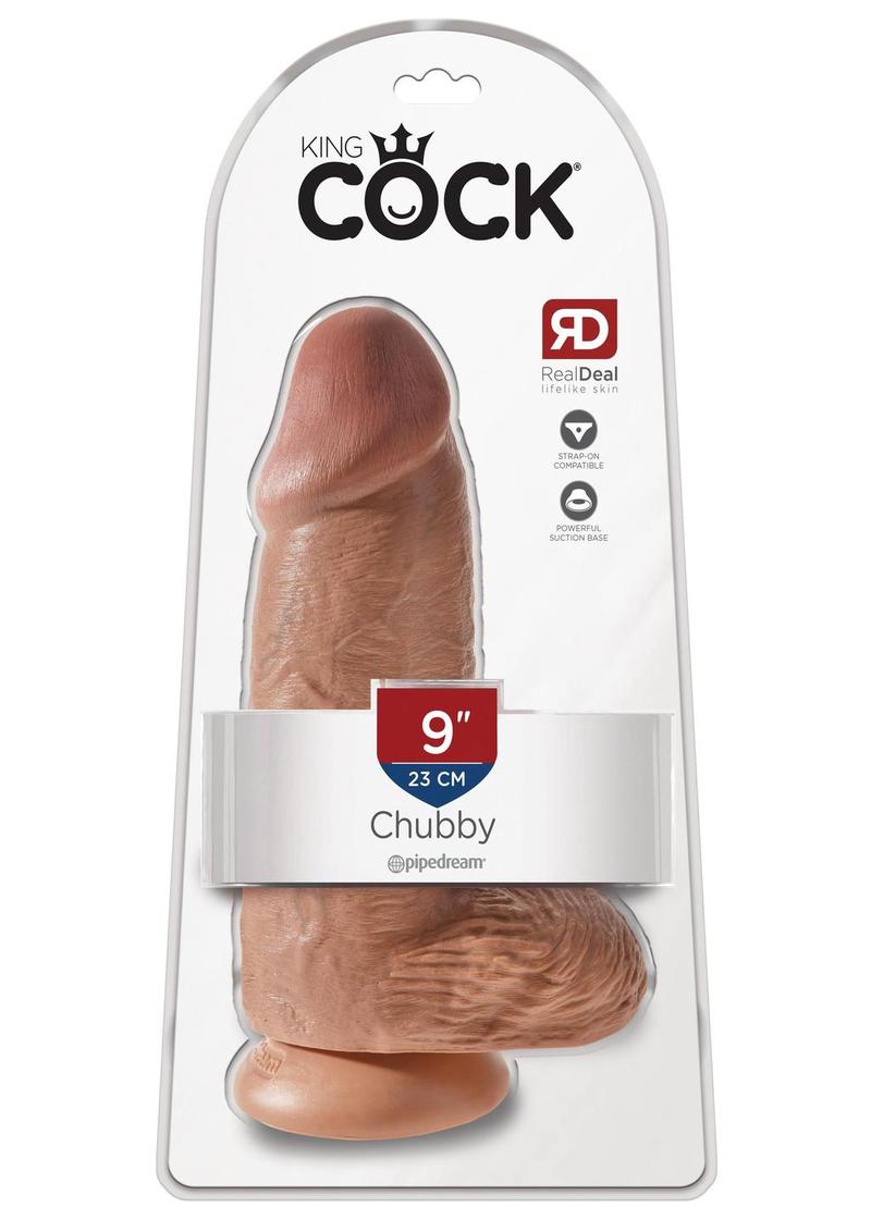 King Cock Chubby Dildo 9in - Caramel