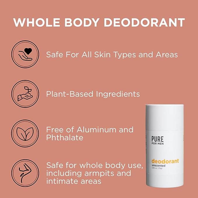 UNSCENTED DEODORANT BY PURE FOR MEN