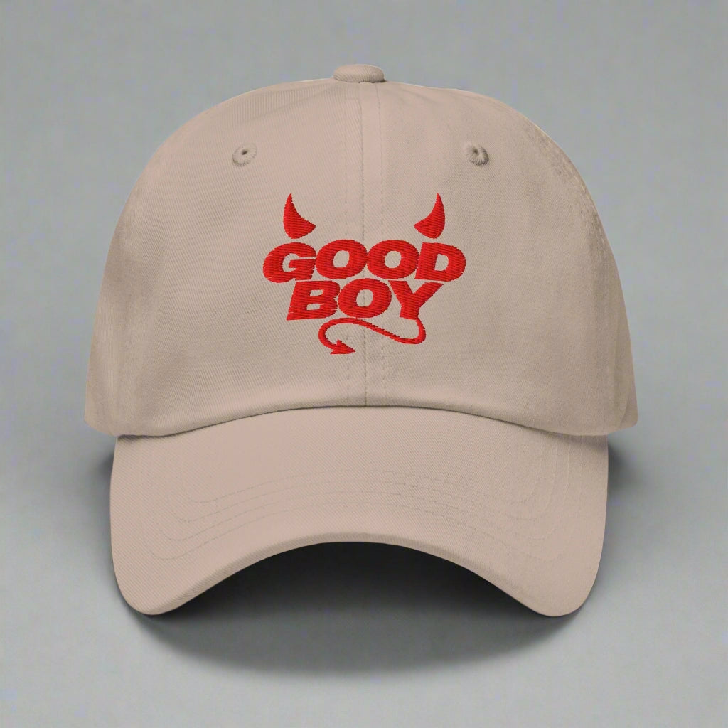 Good Boy Dad Hat by yes homo - Stone
