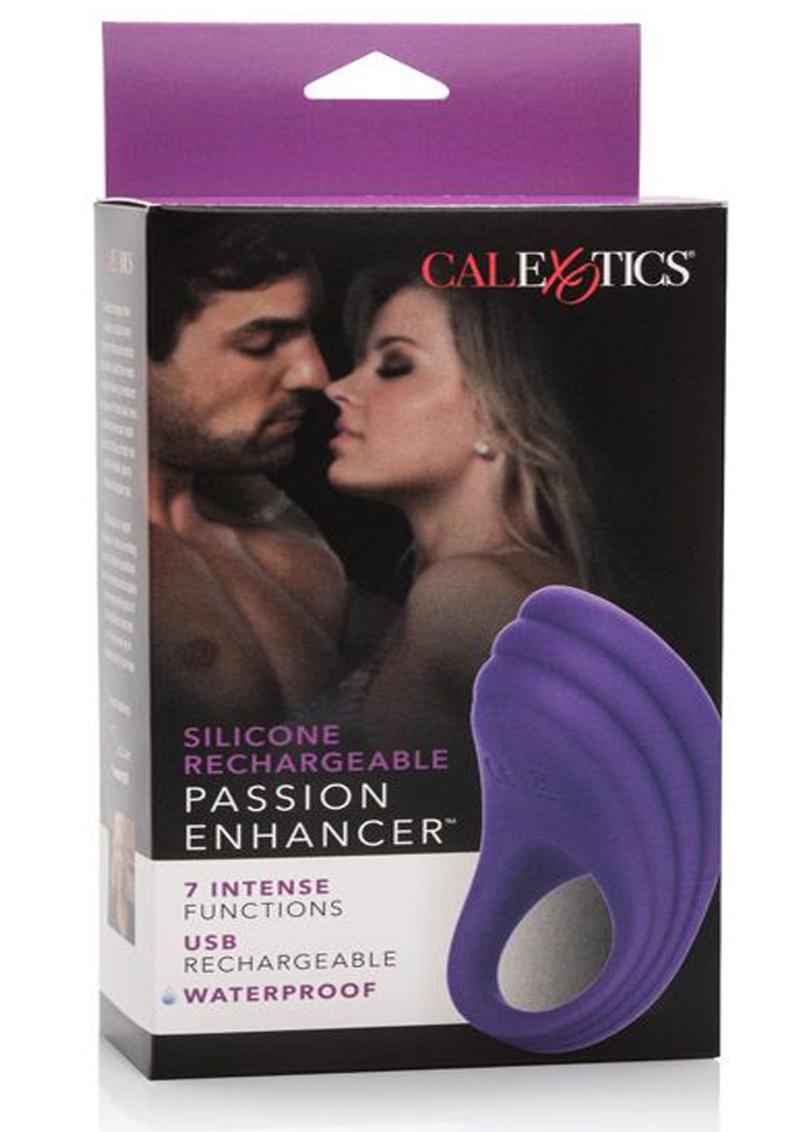 Couple's Enhancers Silicone Rechargeable Passion Enhancer Cock Ring - Purple
