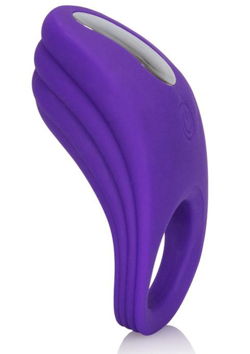 Couple's Enhancers Silicone Rechargeable Passion Enhancer Cock Ring - Purple