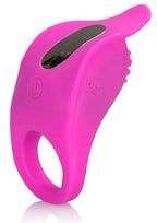 Couple's Enhancers Silicone Rechargeable Teasing Enhancer Cock Ring - Pink