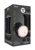 ZOLO DP Stroker Double Entry Masturbator - Pussy and Butt - Vanilla/Black