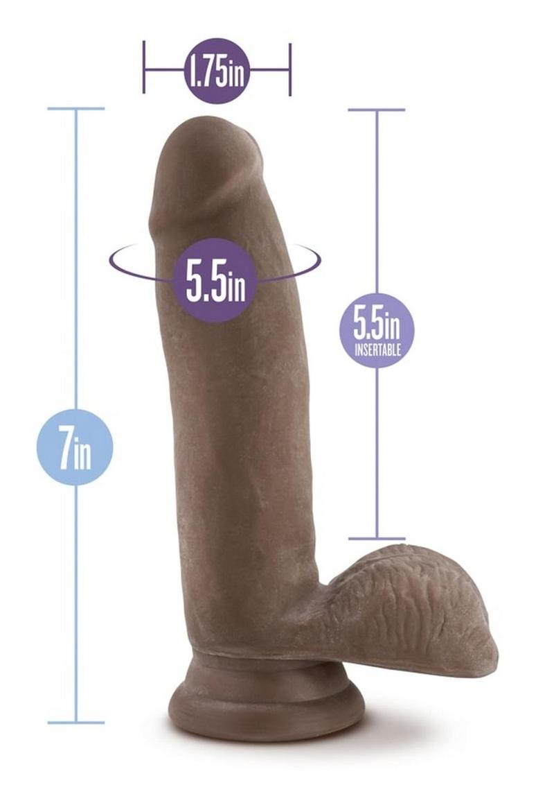 Au Naturel Sensa Feel Dildo 7in - Chocolate