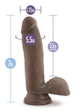 Au Naturel Sensa Feel Dildo 7in - Chocolate