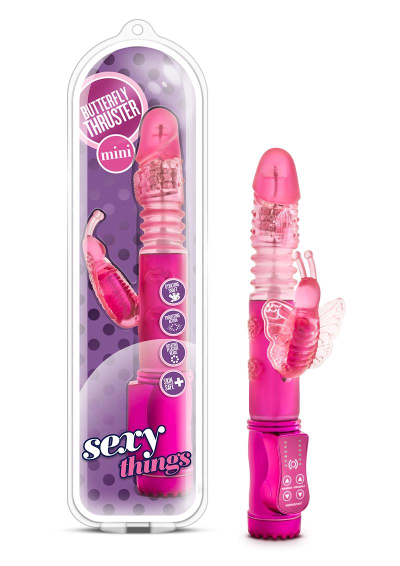 Sexy Things Butterfly Thruster Mini Rabbit Vibrator - Fuchsia