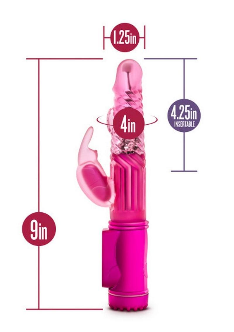 Sexy Things Romping Beaded Rabbit Vibrator - Fuchsia