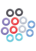The 9's - Baller's Dozen 12 Piece Cock Ring Set - Assorted Colors