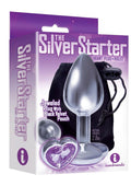 The 9's - The Silver Starter Bejeweled Heart Stainless Steel Plug - Violet