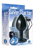 The 9's - The Silver Starter Bejeweled Annodized Stainless Steel Plug - Colbalt