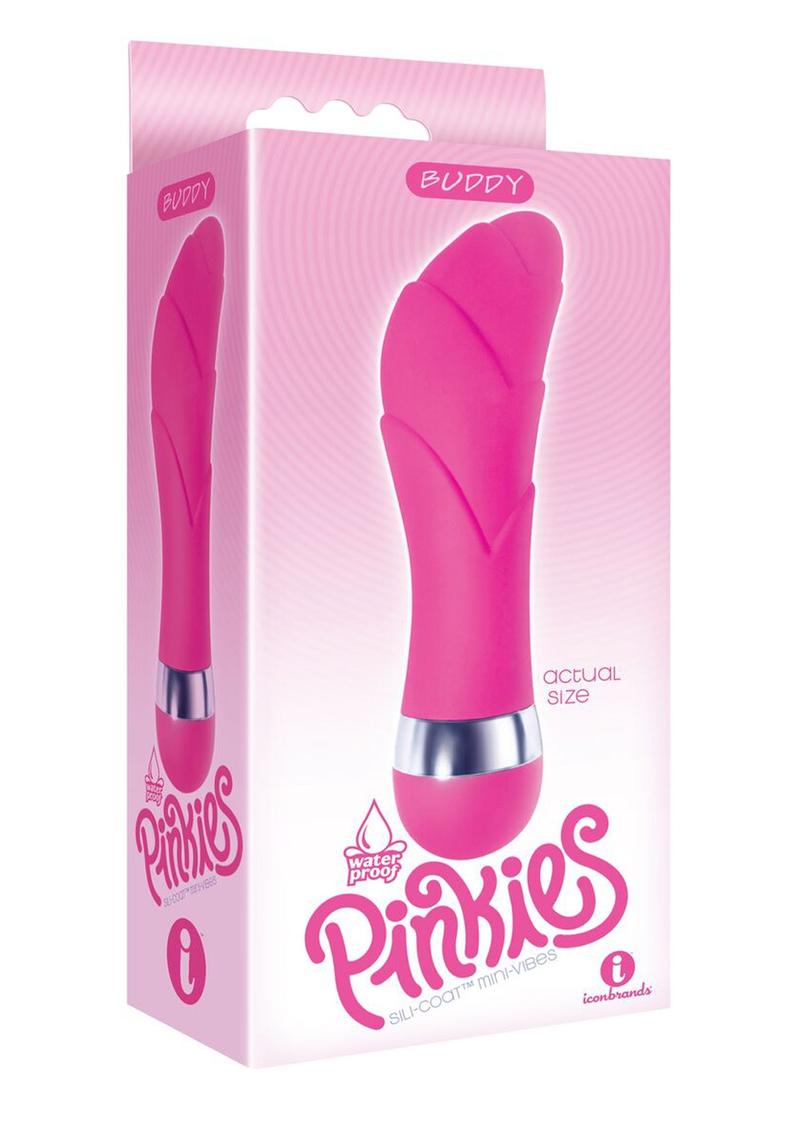 The 9's - Pinkies, Buddy Silicone Mini Vibrator 4.5in - Pink