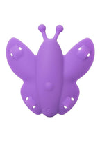 Venus Butterfly Silicone USB Rechargeable Strap-On with Remote Control - Purple