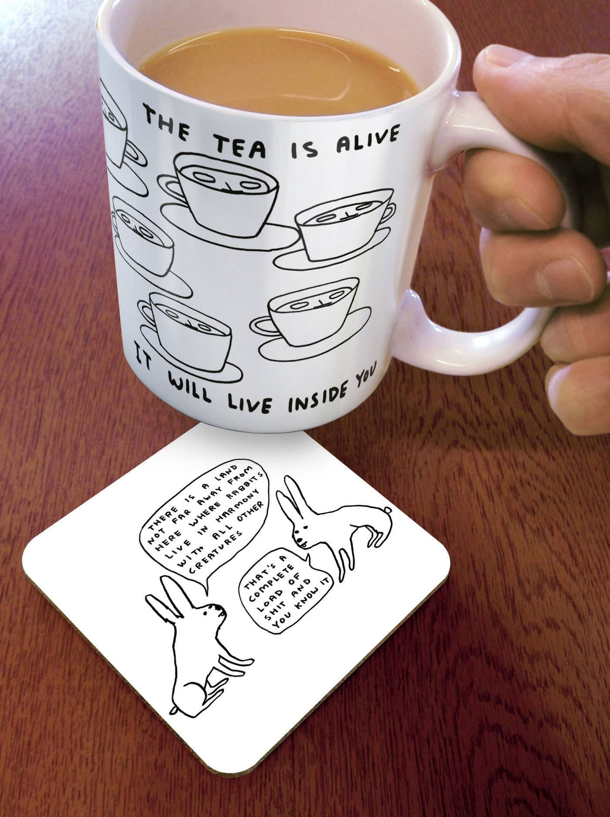 David Shrigley Coaster - Live In Harmony