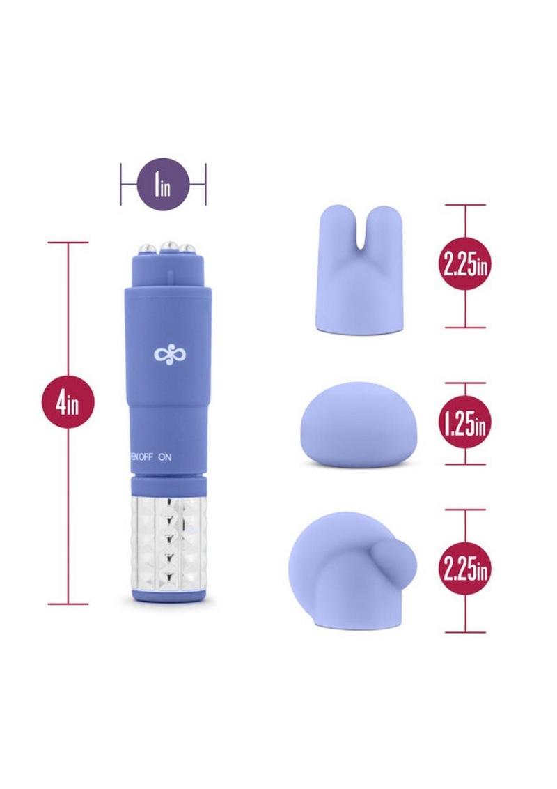 Rose Revitalize Massage Kit with Silicone Attachments - Periwinkle