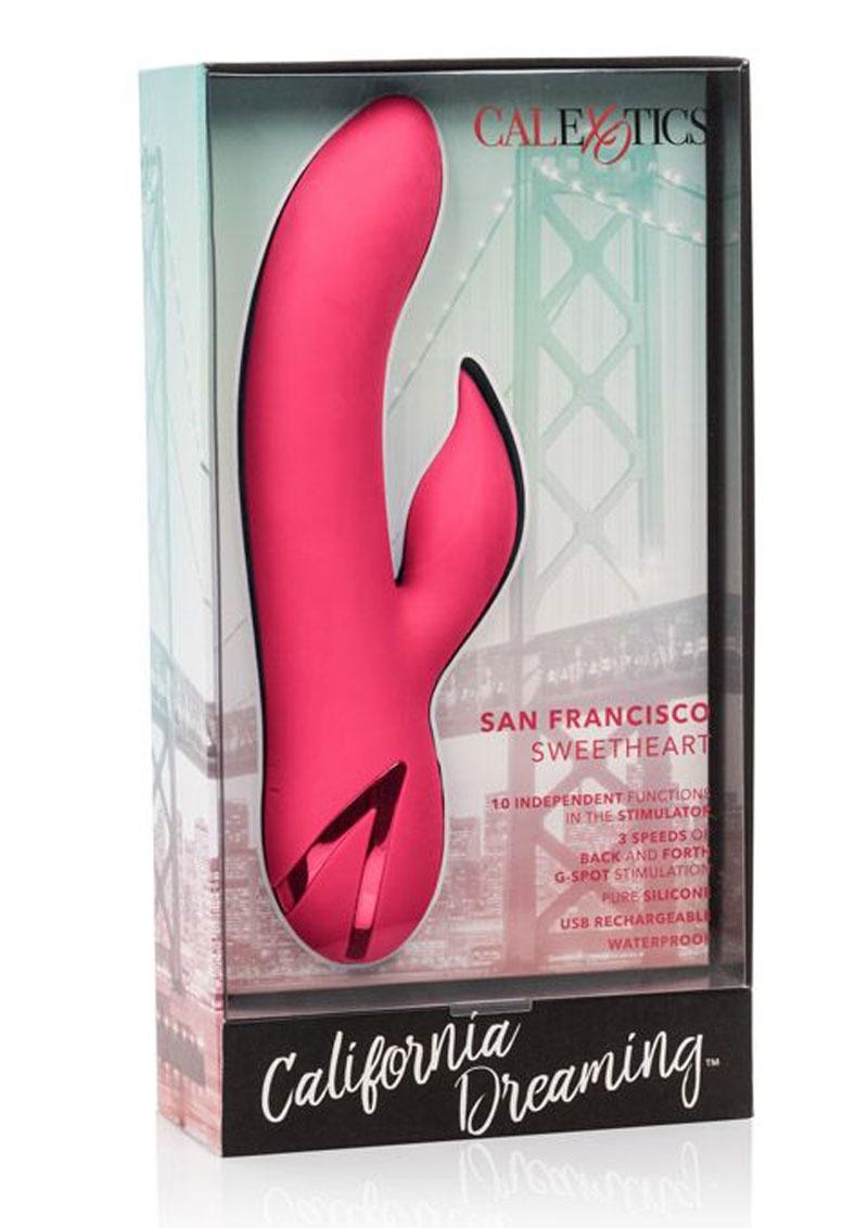 California Dreaming San Francisco Sweetheart Silicone Rabbit Vibrator - Pink