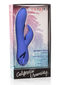 California Dreaming Beverly Hills Bunny Silicone Rabbit Vibrator - Blue