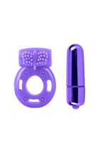 Neon Silicone Vibrating Couples (3 Piece Kit) - Purple