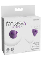 Fantasy For Her Silicone Vibrating Nipple Suck Hers Waterproof 2in - Purple