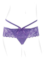 Fantasy For Her Thrill Her Crotchless Panty Vibe with Remote Control - Purple