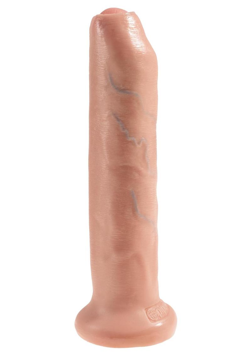King Cock Uncut Cock Dildo 7in - Vanilla
