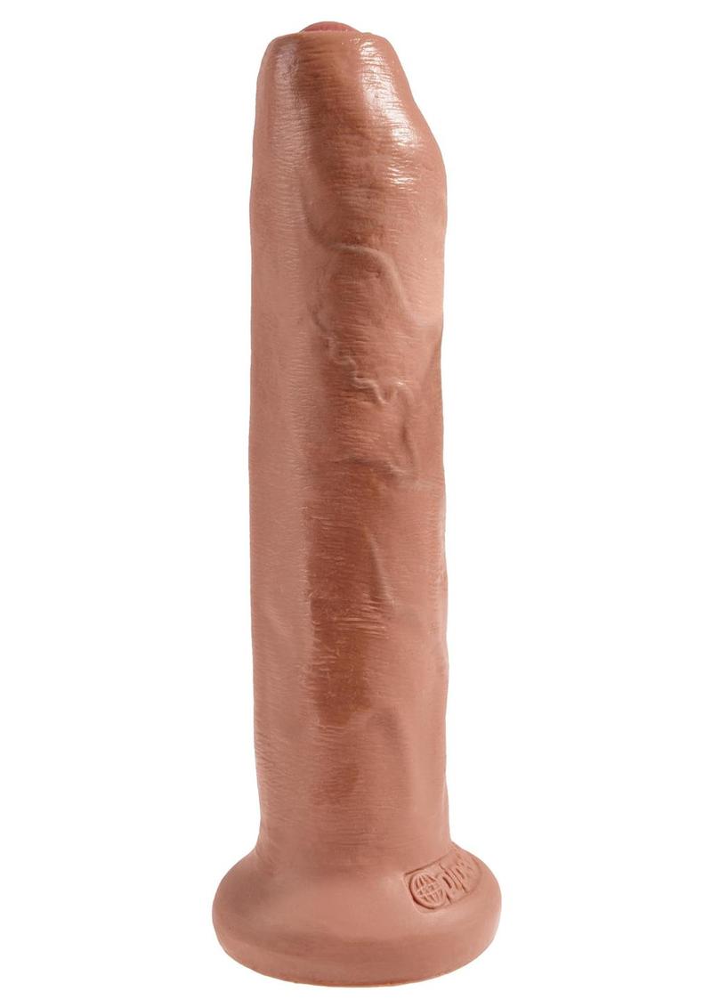 King Cock Uncut Cock Dildo 7in - Caramel