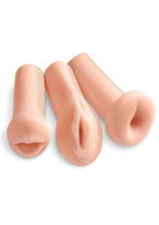 Pipedream Extreme Toyz All 3 Holes Masturbator Kit (4 Pieces) - Vanilla