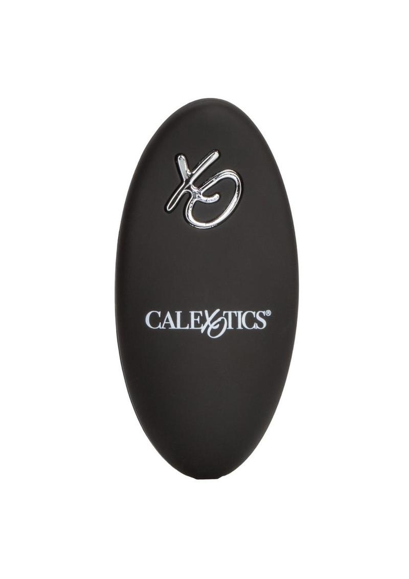 Couple's Enhancers Silicone USB Rechargeable Pleasurizer Vibrating Couples Ring with Remote Control - Black