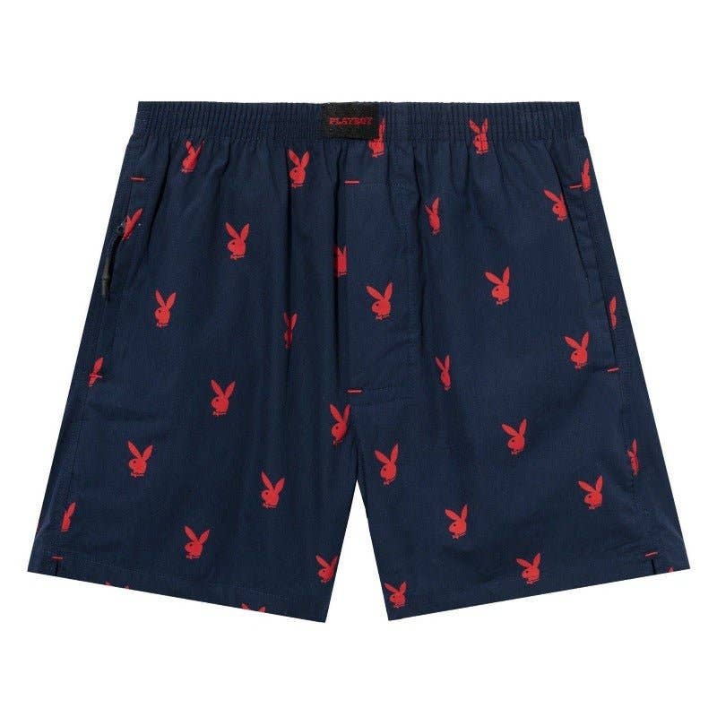 PLAYBOY Repeating Rabbit Head Lounge Shorts