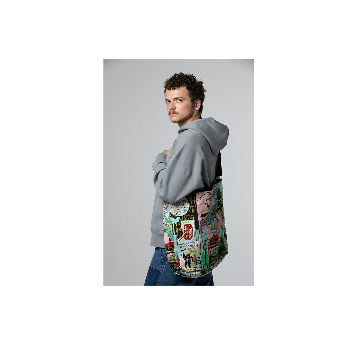Jean-Michel Basquiat in Italian Crossbody Bag