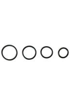 Sportsheets Rubber O Ring Cock Ring (4 Pack) - Black
