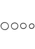 Sportsheets Rubber O Ring Cock Ring (4 Pack) - Black