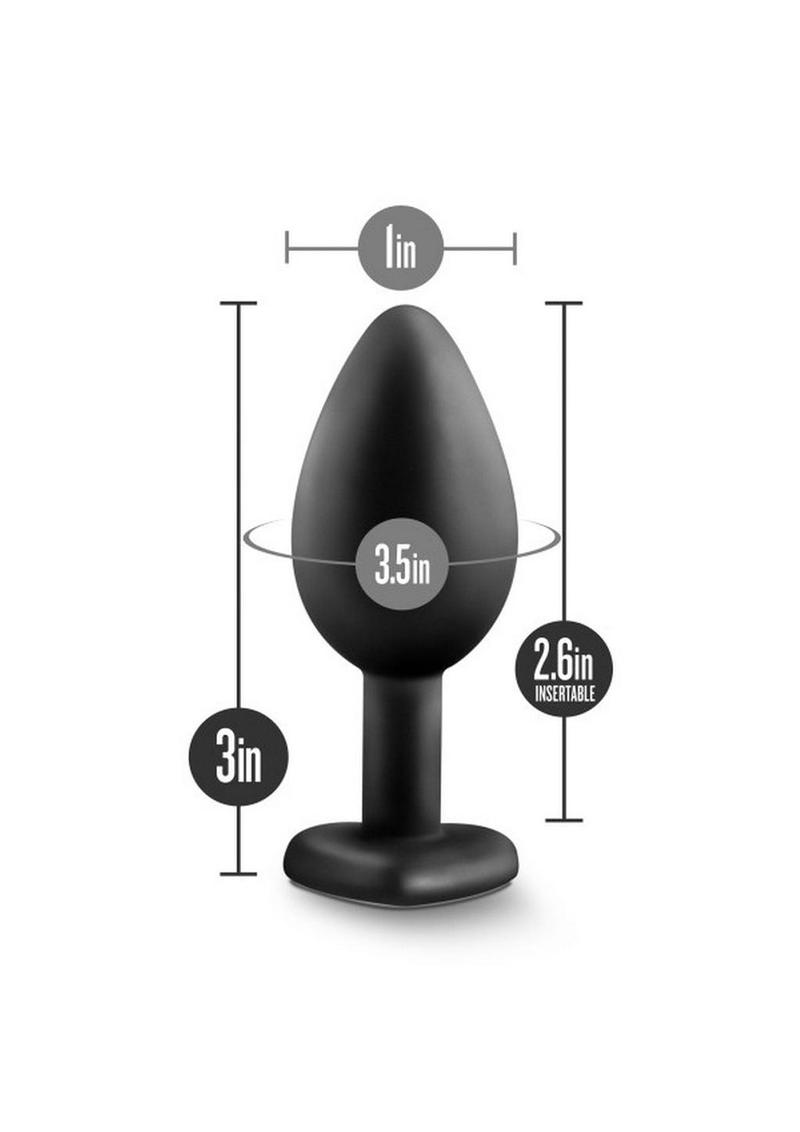 Temptasia Bling Plug Silicone Butt Plug - Small - Black