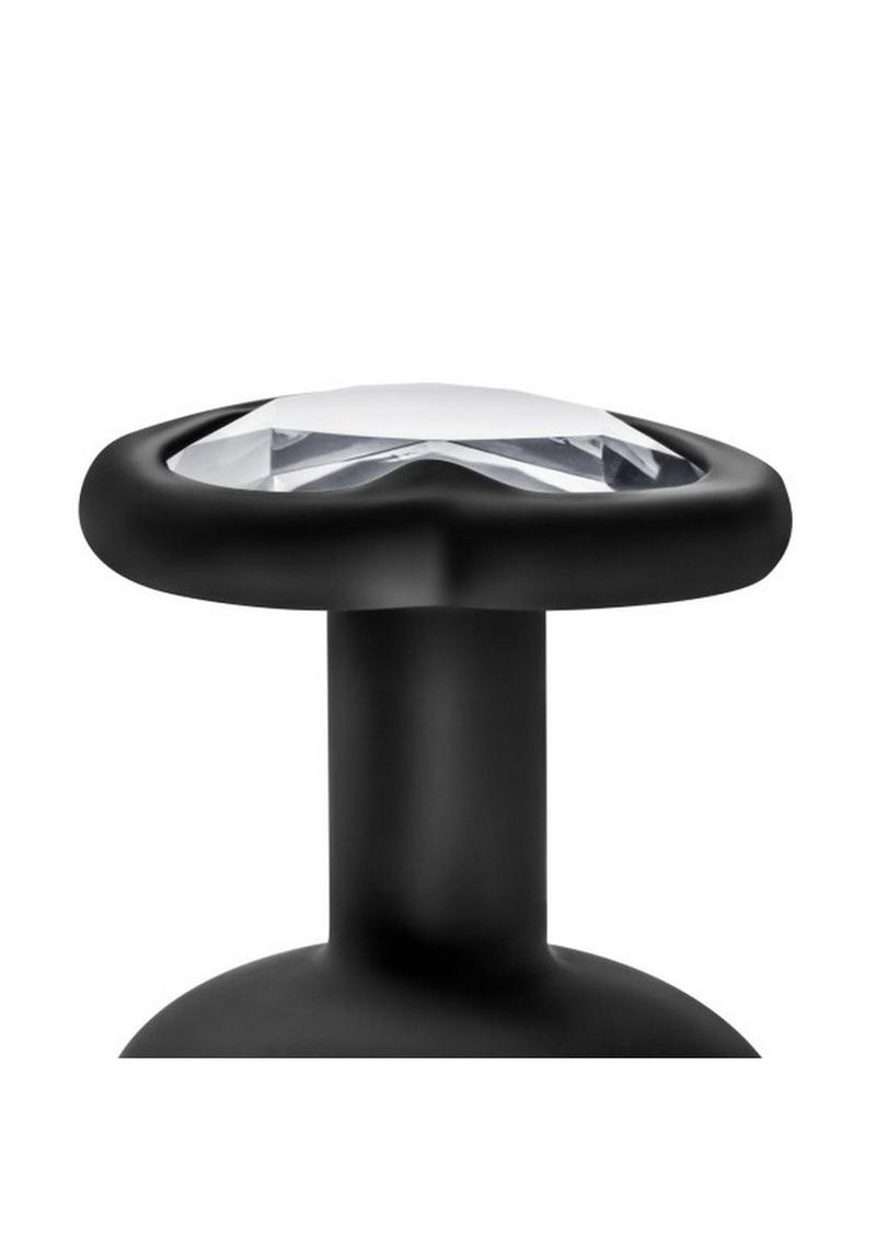 Temptasia Bling Plug Silicone Butt Plug - Medium - Black