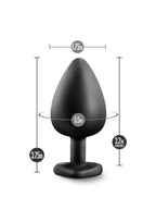 Temptasia Bling Plug Silicone Butt Plug - Large - Black