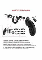 Man Cage Model 01 Male Chastity With Lock 3.5in - Black