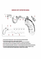 Man Cage Model 02 Male Chastity with Lock 3.5in - Clear