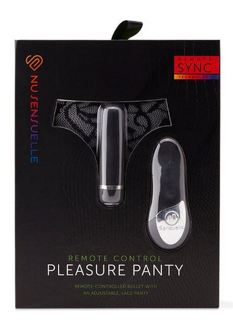Nu Sensuelle Pleasure Panty Vibe Rechargeable Silicone with Bullet and Remote Control - Black