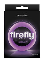 Firefly Halo Medium Silicone Cock Ring Glow In The Dark - Purple
