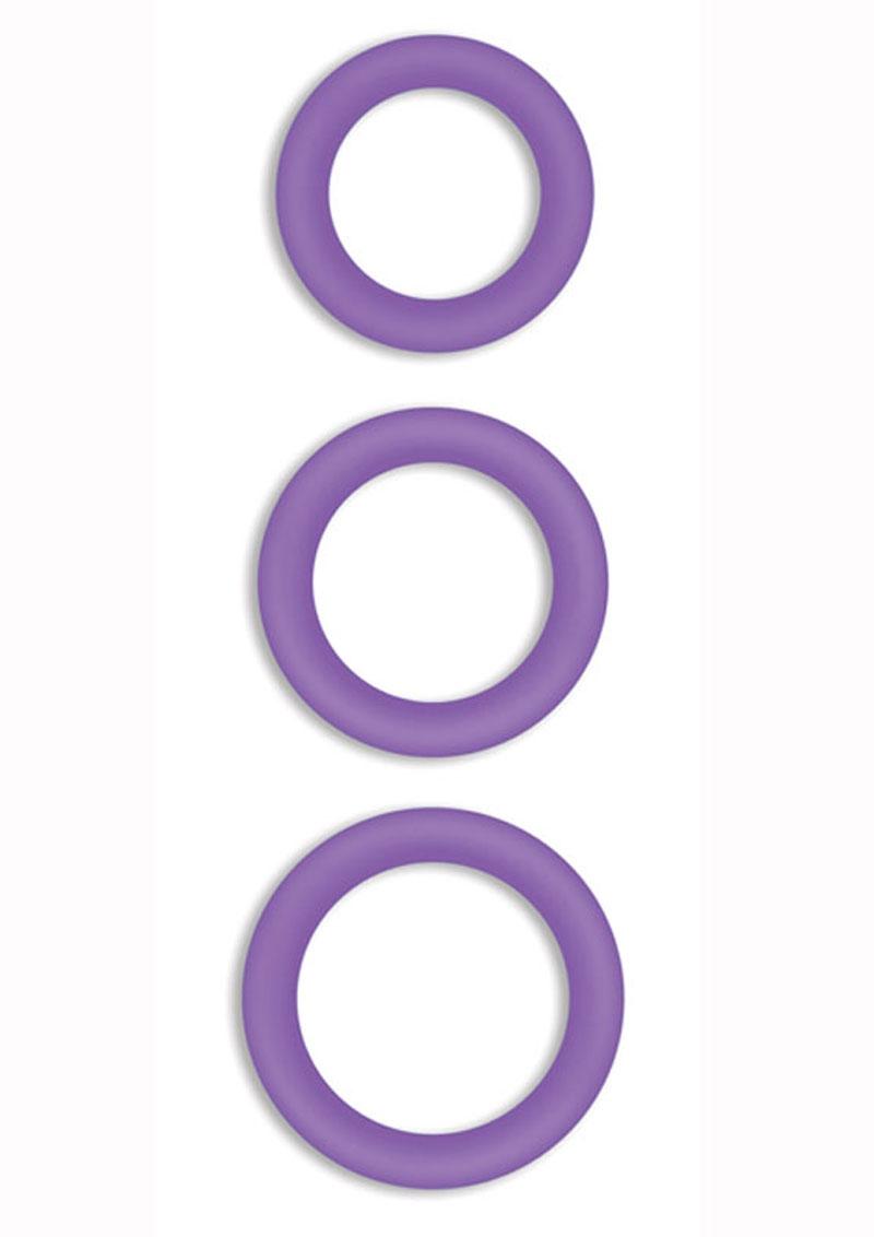 Firefly Halo Medium Silicone Cock Ring Glow In The Dark - Purple