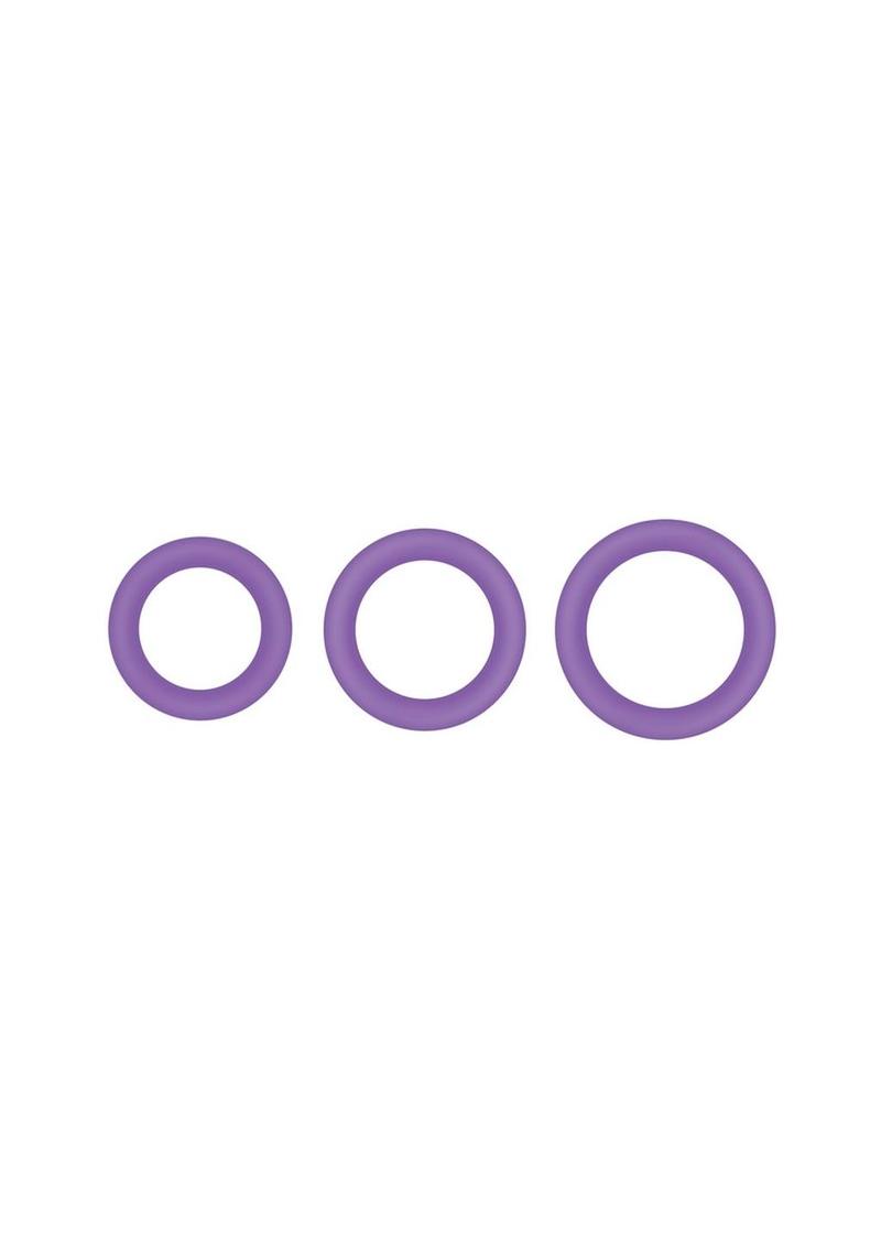 Firefly Halo Medium Silicone Cock Ring Glow In The Dark - Purple