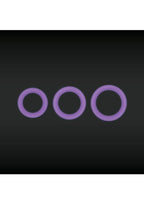 Firefly Halo Medium Silicone Cock Ring Glow In The Dark - Purple