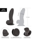 Addiction Toy Collection Ben Silicone Dildo with Balls 7in - Black