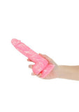 Addiction Toy Collection Brandon Silicone Glow-In-The-Dark Dildo with Balls 7.5in - Pink