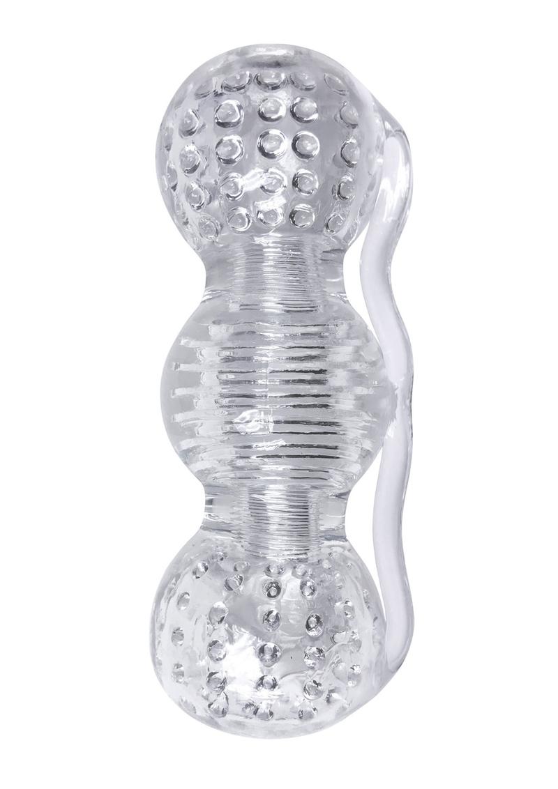 The 9's - Clear Stroke Threeway Masturbator 5.75in - Clear