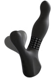 OptiMALE Rimming P-Massager Rechargeable Silicone Vibrating and Rotating Prostate Stimulator - Black