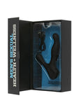 OptiMALE Rimming P-Massager Rechargeable Silicone Vibrating and Rotating Prostate Stimulator - Black