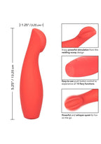 Red Hot Ignite Clitoral Stimulation Silicone Rechargeable Waterproof Mini Vibrator - Red