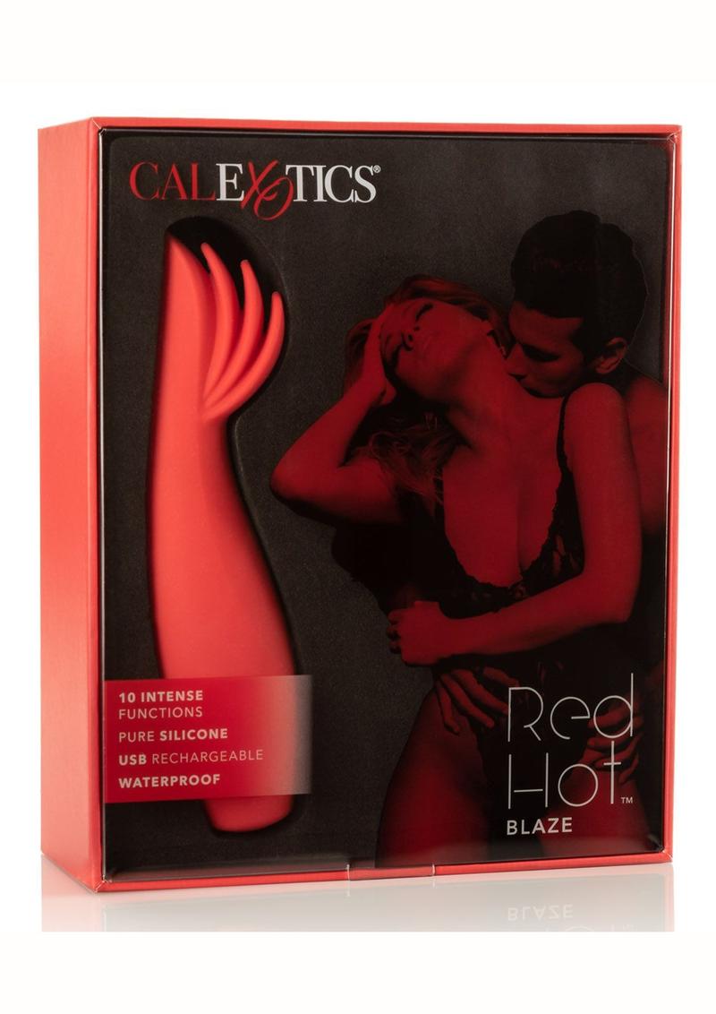 Red Hot Blaze Clitoral Stimulation Silicone Rechargeable Massager - Red